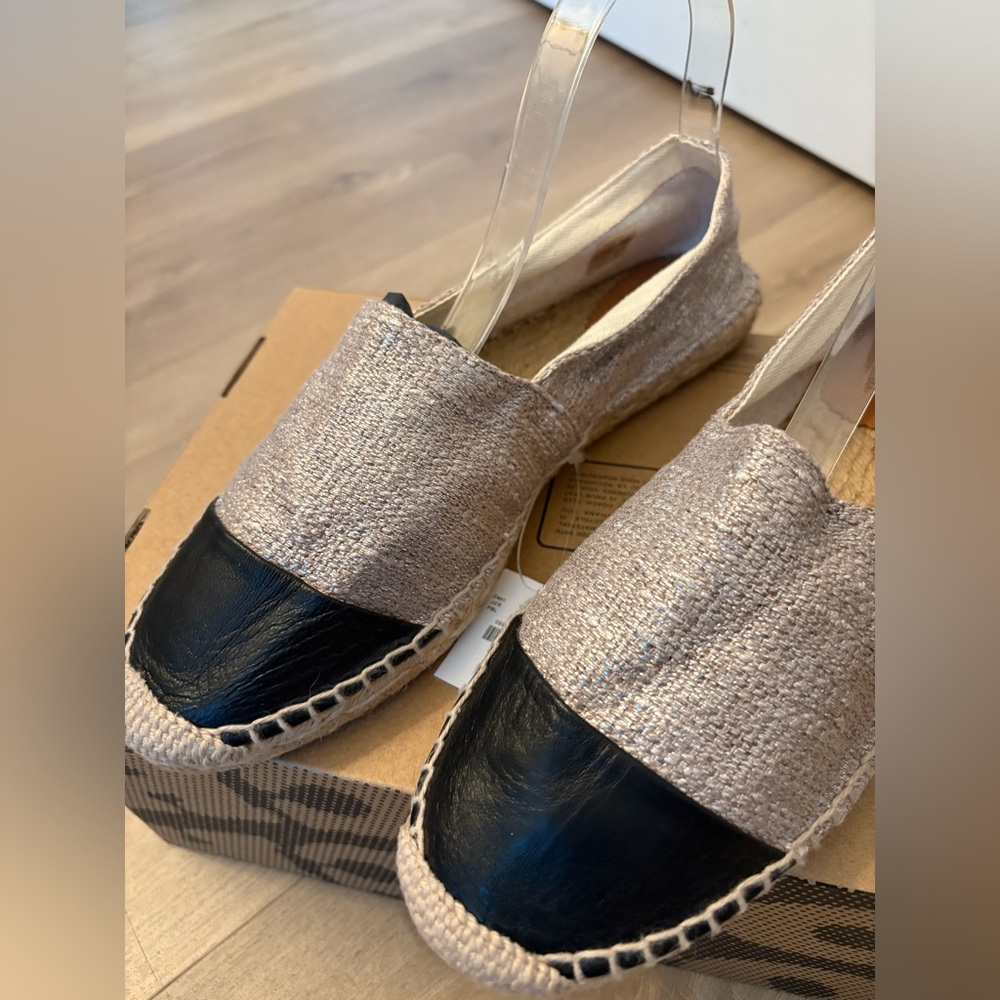 J. Crew Espadrilles – Black & Gold Shimmer Colors, Size 11
BRAND NEW